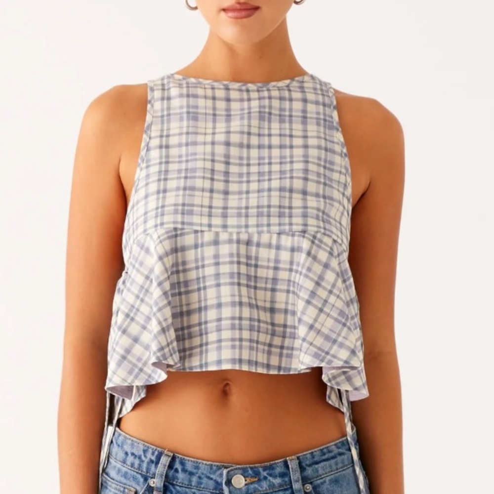 Peppermayo Plaid Osborne Halter Top NWOT